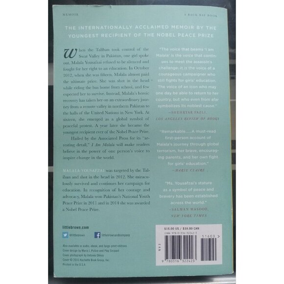 I Am Malala: Girl Who Stood Up for Education & Shot by Taliban (2013) HC VG - Picture 2 of 2